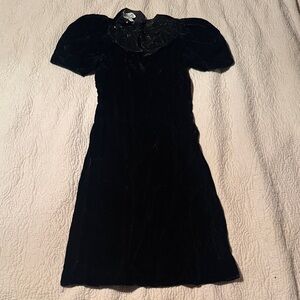 Elegant Black Velvet Dress